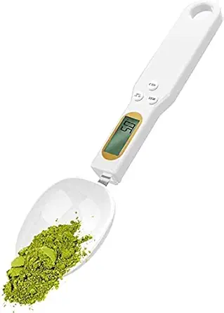 Alfa Mart Measuring Spoons Electronic Kitchen Digital Food Spoon Scales Accurate Weighing Teaspoon Scale in Grams Oz with LCD Display for Baking Cooking Cake Coffee Flour Medicine 500g/0.1g (multicolor