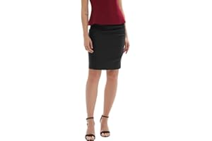 GRACE KARIN Femme Jupe Moulante Plissée Élégante Au Genou