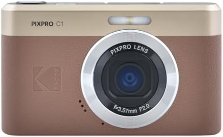 KODAK Pixpro C1 - Fotocamera digitale ultra compatta | 13MP BSI CMOS, zoom 4X, schermo LCD da 2,8", flash LED, marrone