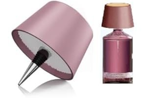 MU LIN Lampada da Tappo per Bottiglia, Controllo Touch da 3 Modalita Temperatura di Colore, Dimmerabile, Senza Cavo Ricaricabile, per Soggiorno, Camere da Letto (Rosa Dorato)