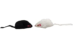 JACK AND VANILLA, Jouets pour Chats en Forme de Souris, 4 pièces, 5 cm, stimulent l'instinct de Chasse, en matériaux durables et Non Toxiques, faciles à Nettoyer, Couleur variée, Modèle Cat Toys