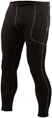 Men's thermal functional long leggings Coolmax underwear Tex Active with silver ions (L, Black)