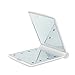 Women Ladies Make Up Cosmetic Compact Portable Folding Pocket Mirror with 8 Led Light White