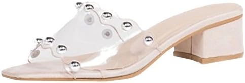 Liberty Clear Studded Sandal Mules-Beige-UK 7/EU 40