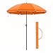 Produktbild SONGMICS 200cm Sonnenschirm, Marktschirm, Sonnenschutz, achteckiger Strandschirm, knickbar, mit Lüftungsöffnungen, Tragetasche, ohne Ständer, für Strand, Garten, Balkon und Schwimmbad, Orange GPU65OG