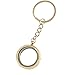 Produktbild Meigold Kreativ Schlüsselanhänger Bilderrahmen Runde Auto Schlüsselanhänger Tasche Anhänger Auto Anhänger Metall Size 3 * 3cm (Gold)