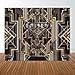 Price comparison product image Allenjoy 10x8ft Great Gatsby Backdrops for Photography Birthday Children Adults Roaring 20s Graduation Theme Party Black and Gold Golden Banner Photo Studio Booth Background Photocall New Year NYE