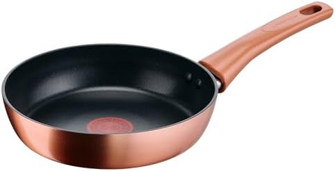 Lagostina Rosé, Padella Antiaderente Ø 20 cm, Rivestimento Titanium, Indicatore di Calore Thermo-Signal, Manico Rivettato, Compatibile con Induzione, Colore Oro Rosa