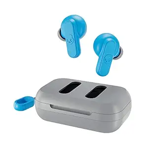 Skullcandy Dime Truly Wireless In Ear Earbuds with Mic (Light Grey/Blue)