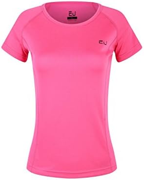 Zetti Women's Outdoor Sports Fitness Short Sleeves T-Shirt - Pink - 2XL Size