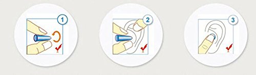 iTemer Ohrstöpsel Schaumstoff Stoepsel Lärmstop aus weichem Schaumstoff Lärm earplug 6 Paar - 5