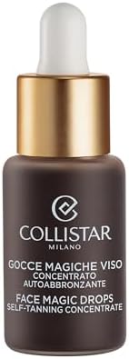 Collistar Gocce Magiche Viso, Autoabbronzante Concentrato Meno di 1 h, Siero Viso Illuminante, Abbronzatura Intensa Naturale, Antimacchia, Idratante, Antiage con Vitamina E a Lunga Durata 10 ml