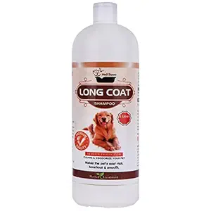 Medilogy Biotech Dog Shampoo Long Coat 1 Litre Ayurvedic White Color for Shiny Luxurious Smooth Healthy Coat Texture