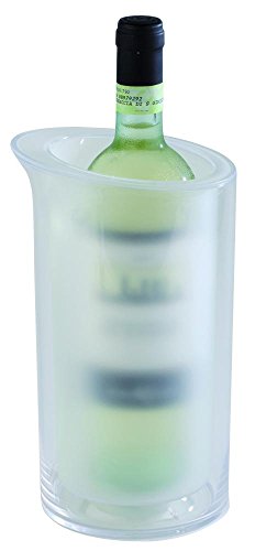 APS Flaschenkühler -ICE- ca. Durchmesser 14 cm, Höhe 23,5 cm Kunststoff (PS), transparent innen Durchmesser 10 cm, doppelwandig