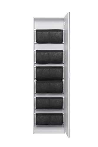Intertrade Zora, Schuhschrank, Holzdekor, weiß, 50 x 20 x 180 cm - 3