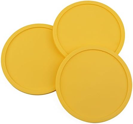 5pce Concave coasters(Thick) Coaster Silicone, Environmental Insulation Coasters 4 inches Giant Ant (Yellow)