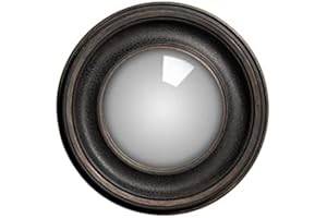 CHEHOMA Miroir Convexe Patine Noire 24cm