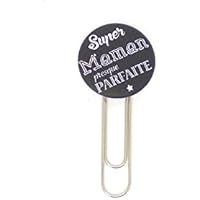 un marque - page trombone "maman... " en noir et blanc