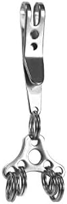 CoolBuyMall® XTOOLS Keychain Organiser- Key Ring with Six Attachment Openings - Suspension Clip Straw Hat Clasp