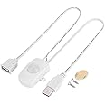 5-24V PIR USB Switch, IR Sensor Light Switch USB Motion Sensor Switch USB Pir Sensor with 120 Degrees Cone Angle Detecting Range for Corridors Bathrooms Basements Warehouses Garages(White)