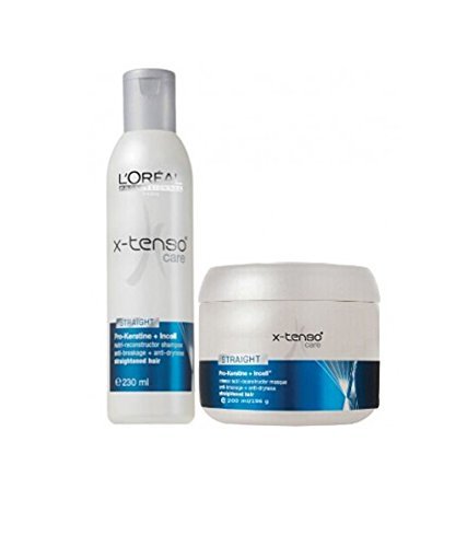 L'Oreal Professional X-Tenso Care Straight Shampoo 230 ML & Masque 200 ML Combo Pack
