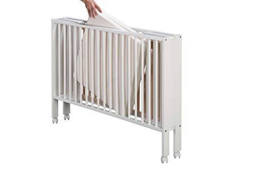 Preisvergleich Produktbild SchwabenKids® Tissi Faltbett Babybett Reisebett + Matratze + Schutzhülle klappbar faltbar weiß