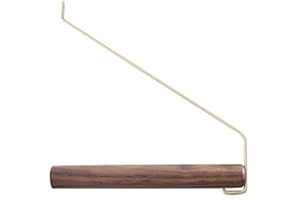 anaan Coordinate Diseño Perchero Pared Madera Latón Colgador Individual para Abrigos Gancho Pared Pasillo Moderno Decorativo nordico 22cm (Nuez)