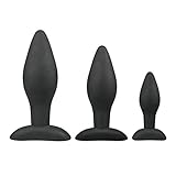 EasyToys AnalCollection, Buttplug Set, 3 Pieces, Black Analtoys, Buttplug Training Set