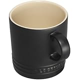 Le Creuset - Taza de gres, desayuno, 350 ml, color negro mate
