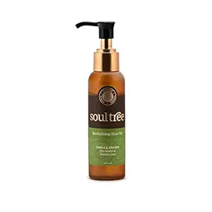 SoulTree Revitalising Hair Oil With Amla & Brahmi for thicker and darker hair, 120ml