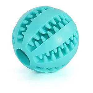 Indestructible Rubber Ball Treat Puzzle | Interactive Pet Ball Chew Dog Toy | Scented Ball (Color Might Vary)