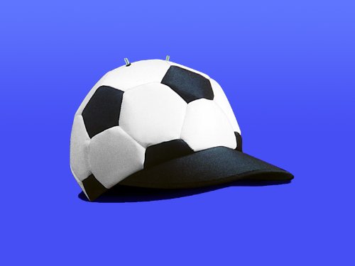 Fussballhut EM WM – SO GROß wie EIN ECHTER, 25 Felder, HANDgenäht, realistisches Aussehen – Fan – Mütze – für ALLE Länder geeignet Alle Bundesligavereine
