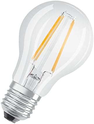 Osram LED Base Classic A Lampada, Attacco: E27, Bianco Caldo, 2700 Kelvin, 7 W, Ricambio per Lampadina da 60 W, Trasparente, Confezione da 5