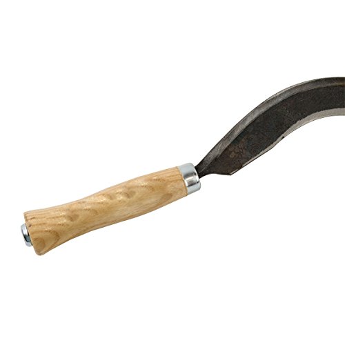 Mondsichel handgeschmiedete Sichel Gartenwerkzeug für Rechtshänder (14 cm) Handarbeit aus Deutschland Nachhaltig inkl. gratis Schleifstein - 3