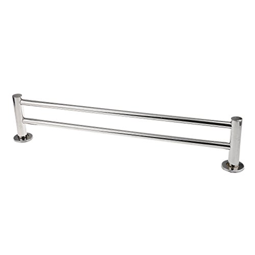 Gazechimp 60cm Edelstahl Doppel Handtuchhalter Wand Handtuchstange Handtuch Halter 2-armig - 7