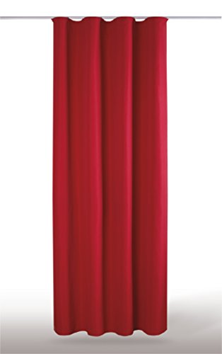 Dekoschal Gardine blickdicht Universalband Kräuselband Microsatin, Auswahl: beige – creme 140 cm 245 cm - 7