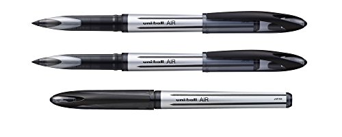 PACK LOTE de 3 Bolígrafos Uni Ball Roller Air Negros 0,7 mm