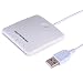Produktbild Hermosairis Weiß ABS 0-60 ° C USB Kontakt Smart Chipkarten IC Kartenleser mit SIM Slot für Windows Me/für 2000 / XP/oder für MAC OS 8.6.9.X