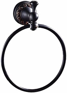 Luckyfree Bathroom Towel Ring Black copper Sepia Circular