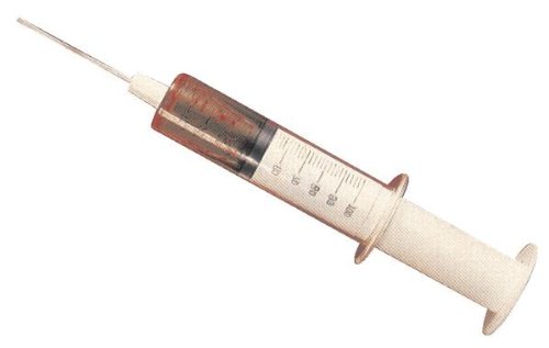 Preisvergleich Produktbild Spritze mit Blut aus Kunststoff