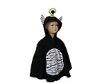 fasching karneval halloween kostüm cape für kleinkinder alien monster schwarz