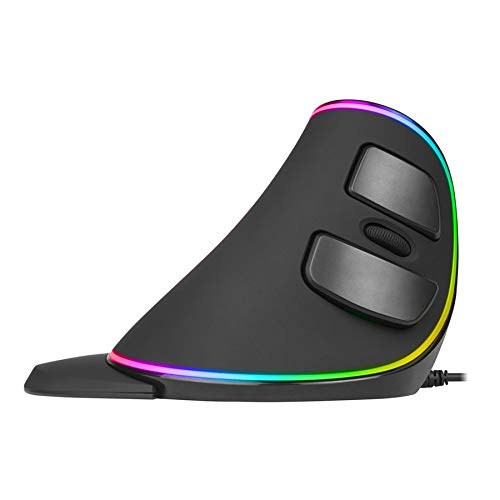 Preisvergleich Produktbild Delux M618 Plus RGB Vertikale Maus IntelliSense Breast Light Wired Maus
