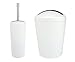 Produktbild Kela WC-Garnitur-Set MARTA, 2-tlg., WC-Bürste + Schwingdeckeleimer, 5L, Kunststoff, weiß-silber, matt, WC-Bürste im modernen Look, edle Badezimmeraccessoires