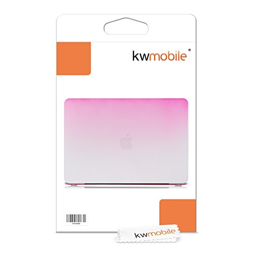 kwmobile Hardcase Laptop Hülle für Apple MacBook Pro Retina 13″ (ab Ende 2012) – Zwei Farben Design Pink Transparent dünne gummierte Schutzhülle Cover Case Tasche - 7