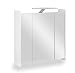 Produktbild Galdem Elegance Spiegelschrank 70cm Badezimmerschrank Wandschrank Badmöbel 3 Spiegeltüren 6 Einlegeböden LED Beleuchtung mit Steckdose Weiß