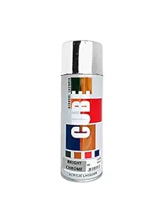 BisonBerg Cube Aerosol SILVER spray paint for Bike, Car, Activa, Metal, Art & Craft 400ml