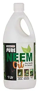 Chipku Pure Cold Pressed Water-Soluble Neem Oil for Spray on Plants and Garden (Pack of 1 Ltr, Brown)