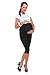 Futuro Fashion Maternity Cropped 3/4 Lenght Cotton Leggings With Lace All Colours & All Sizes Black 12 UK (L)