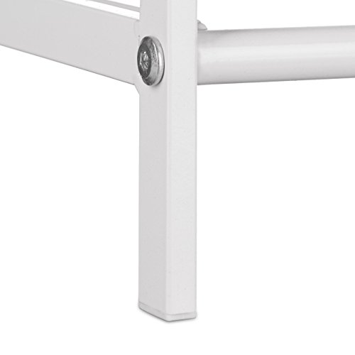 Relaxdays Schuhregal SANDRA mit 5 Ebenen, Schuhablage aus Metall, mit Stiefelfach, für 16 Paar Schuhe, HBT: ca. 101 x 85 x 26 cm, mit Griffen, weiß - 6