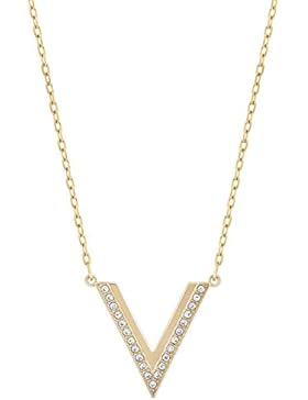 Swarovski Delta Halskette, klein, weiss, rosé Vergoldung